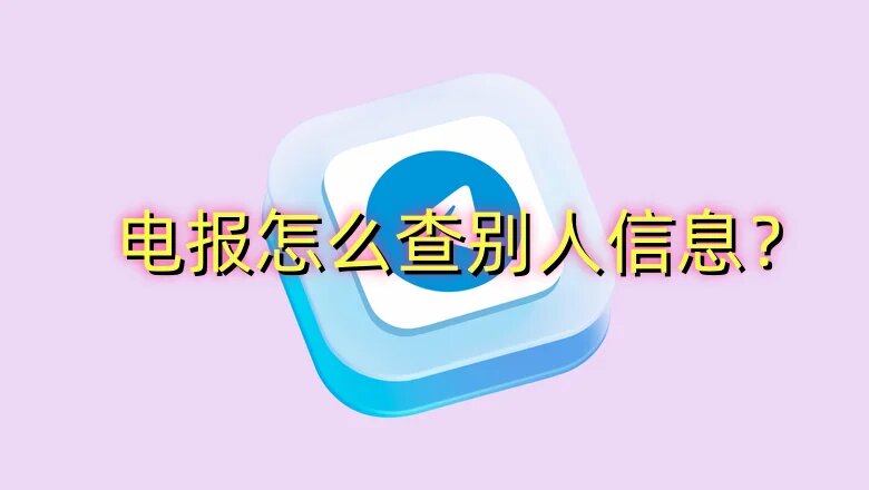 电报怎么查别人信息？