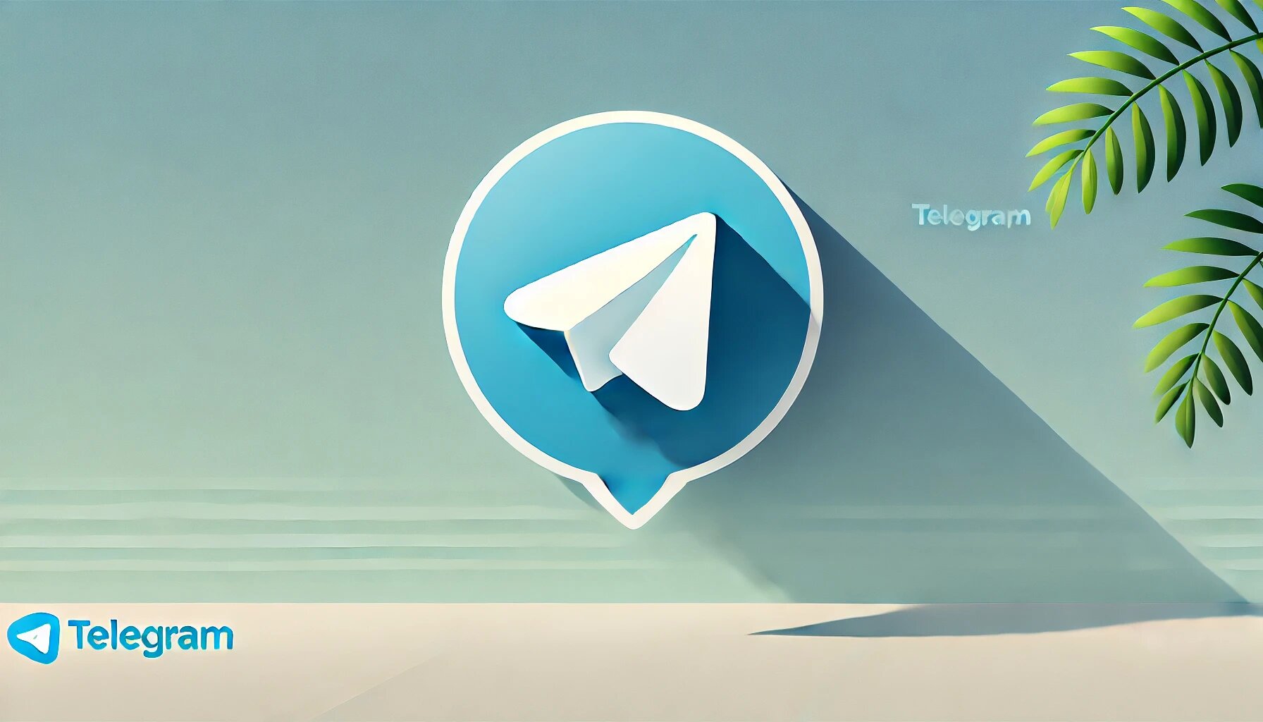 DALL·E 2025-03-06 15.06.04 - A minimalist illustration featuring the Telegram logo, with a clean background and simple lines. The logo is the central focus of the image, conveying_proc.jpg